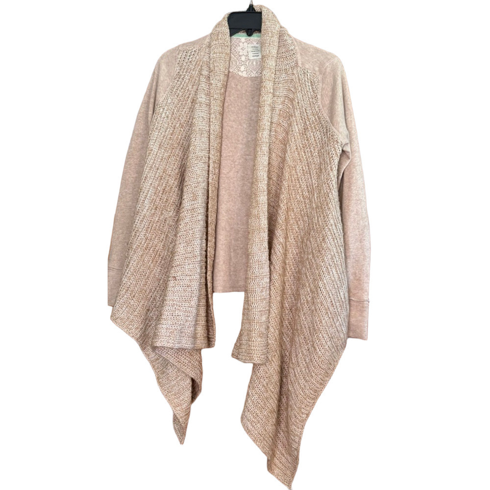 Anthropologie Saturday Sunday Draped Open Knit Cardigan S Boho Cottagecore